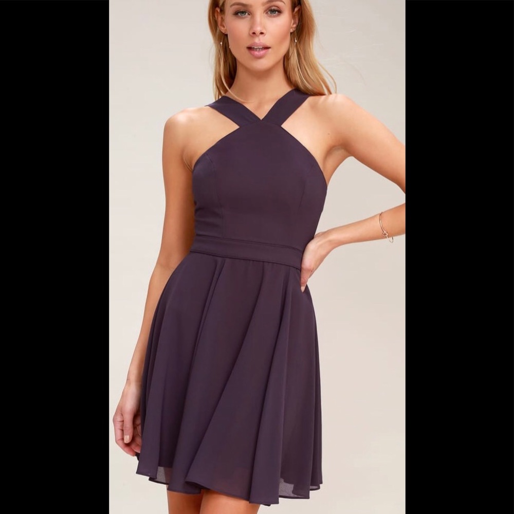 Lulus grey skater dress